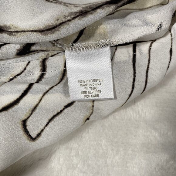 Roz & Ali Women's Sz XL Top Blouse Abstract Hi-Low Tunic Flowy Career Artsy NWT - Picture 4 of 7